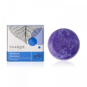 Натуральный твердый шампунь Sharme Hair Blueberry с ароматом черники для блондинок, 50 г